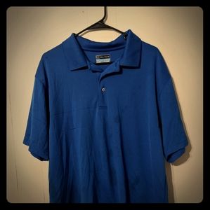 Dark blue men's polo shirt